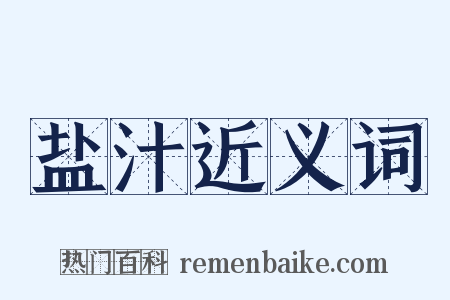 盐汁近义词是什么意思的图片